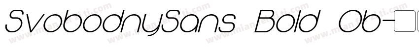 SvobodnySans Bold Ob字体转换